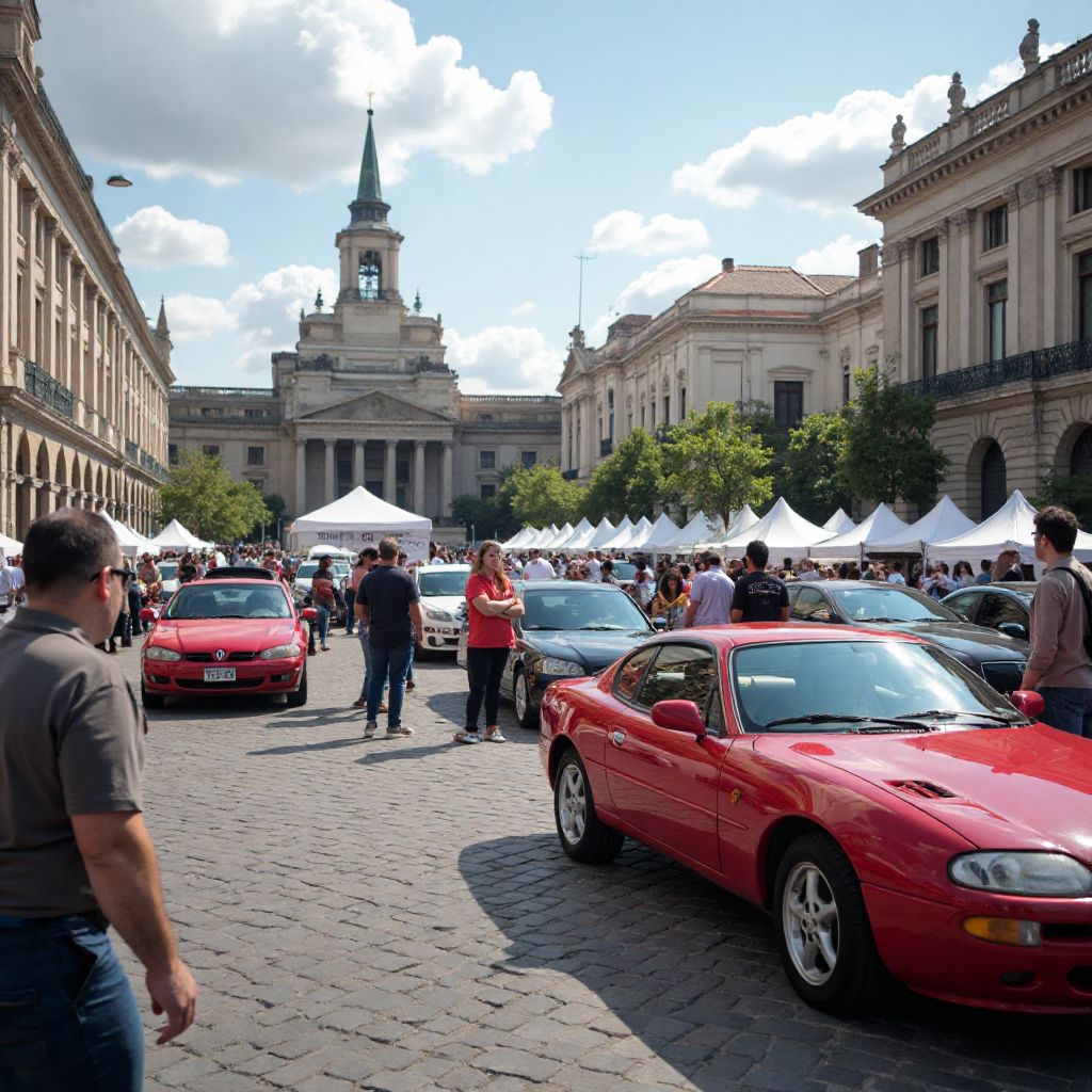 Feria de automóviles en Buenos Aires